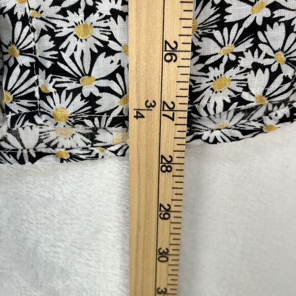 Cynthia Rowley Sleeveless Linen Button Front Top Women’s Large All Over Daisy - Picture 3 of 6